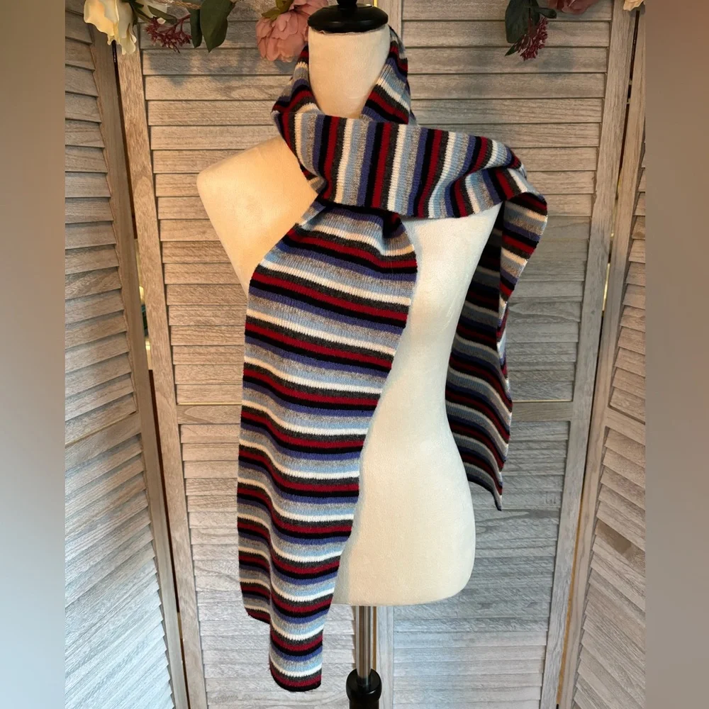2 for 1 Offer - Winter scarfs, both multi color striped patterns, 80” & 70” long - Picture 3 of 13